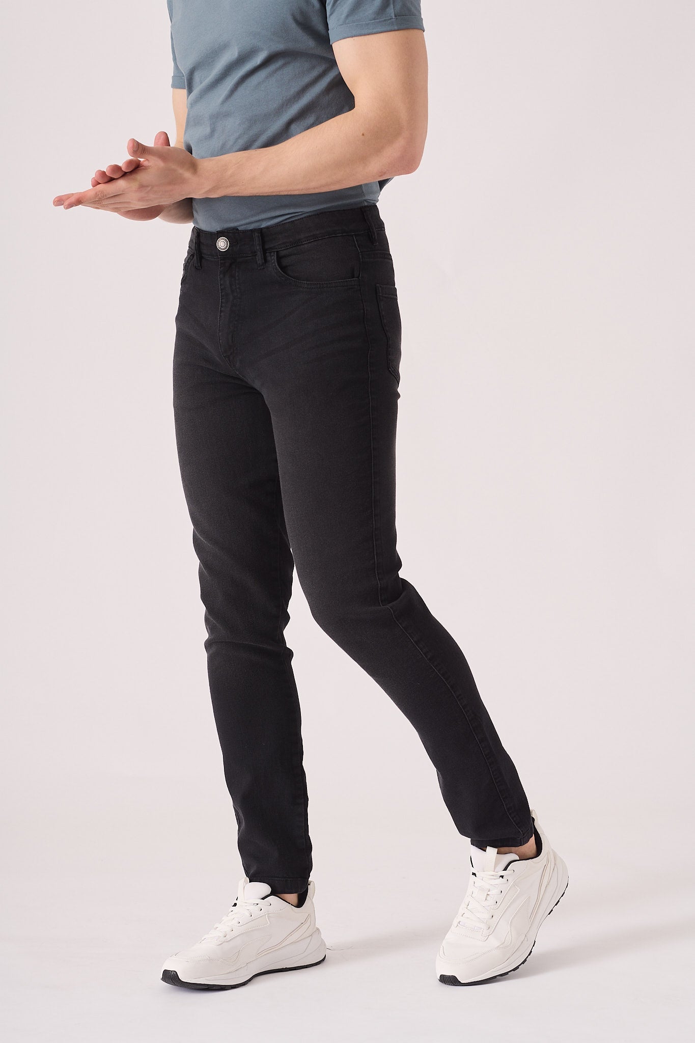 SKINNY FIT JEANS - BLACK - JMOJO - Men's Skinny Jeans