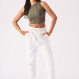 TAPERED JOGGERS - WHITE - JMOJO - WOMEN'S JOGGERS