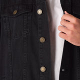 WESTERN DENIM JACKET - BLACK WASH - JMOJO - Men's Denim Jackets