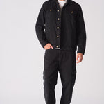 WESTERN DENIM JACKET - BLACK WASH - JMOJO - Men's Denim Jackets