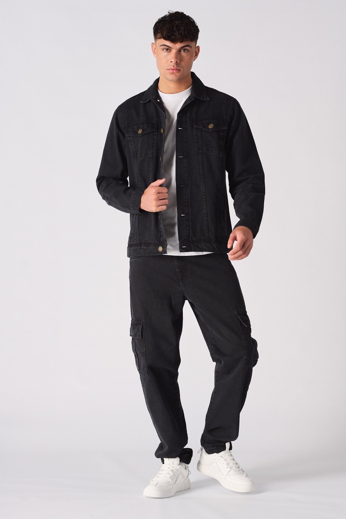 WESTERN DENIM JACKET - BLACK WASH - JMOJO - Men's Denim Jackets