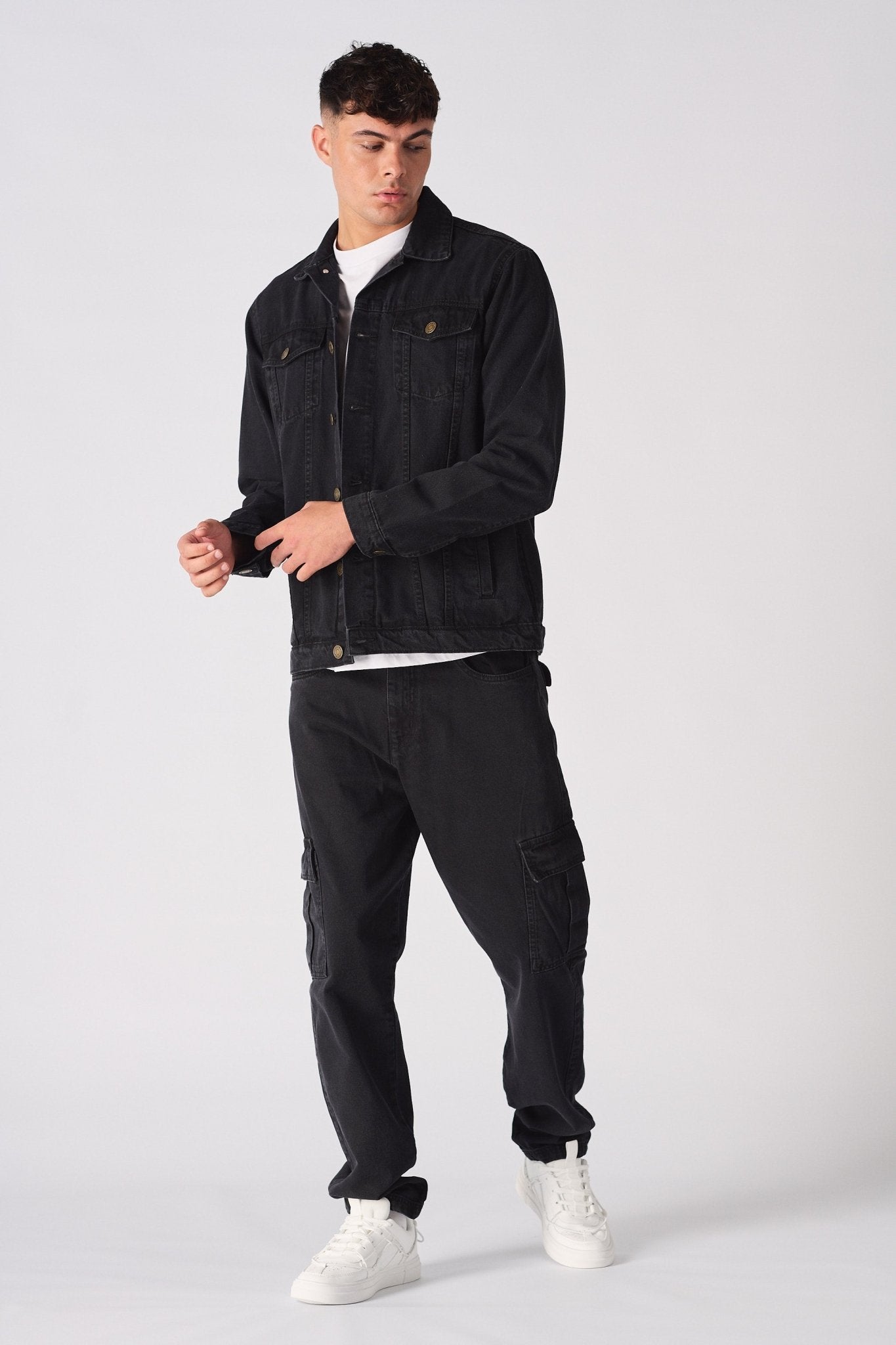 WESTERN DENIM JACKET - BLACK WASH - JMOJO - Men's Denim Jackets