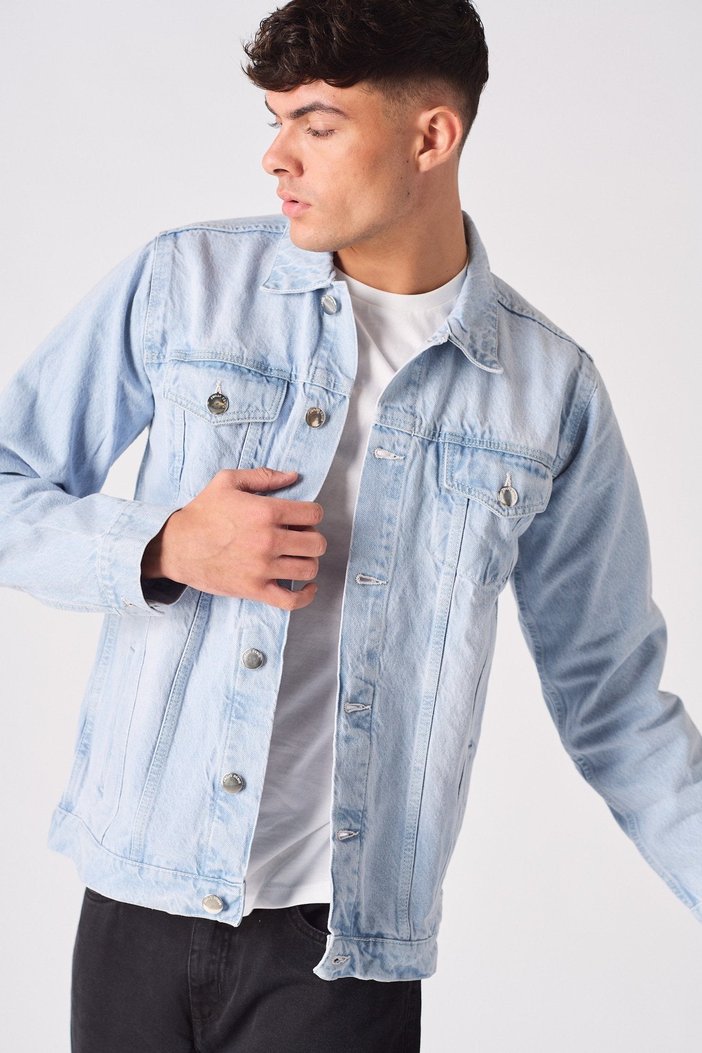 WESTERN DENIM JACKET - BLUE BLEACH - JMOJO - Men's Denim Jackets