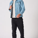 WESTERN DENIM JACKET - LIGHT BLUE - JMOJO - Men's Denim Jackets