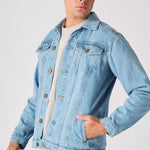 WESTERN DENIM JACKET - LIGHT BLUE - JMOJO - Men's Denim Jackets