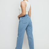 CALIYA High Waisted Wide Leg Jeans - Light Blue Wash - JMOJO - Women's Wide Leg Jeans