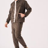 CARGO DENIM JACKET - DARK BROWN - JMOJO - Men's Cargo Denim Jackets
