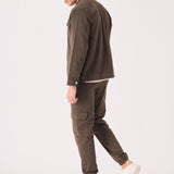 CARGO DENIM JACKET - DARK BROWN - JMOJO - Men's Cargo Denim Jackets