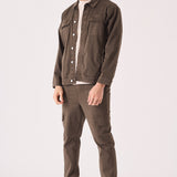 CARGO DENIM JACKET - DARK BROWN - JMOJO - Men's Cargo Denim Jackets