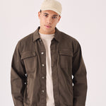 CARGO DENIM JACKET - DARK BROWN - JMOJO - Men's Cargo Denim Jackets