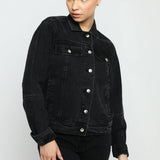 Char Denim Trucker Jacket – Black Wash - JMOJO - Women's Denim Jackets