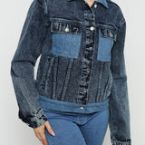 Dusk Two - Tone Denim Jacket – Mid Blue Wash - JMOJO - Women's Denim Jacket