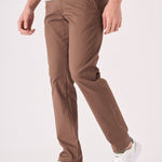 EASTON Men's Stretch Slim Fit Chino Pants - Brown - JMOJO - Men's Chino Trousers