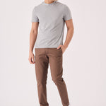 EASTON Men's Stretch Slim Fit Chino Pants - Brown - JMOJO - Men's Chino Trousers