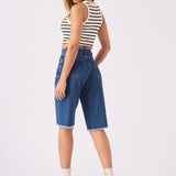 Esme Longline Denim Jorts – Mid Blue - JMOJO - Women's Denim Shorts