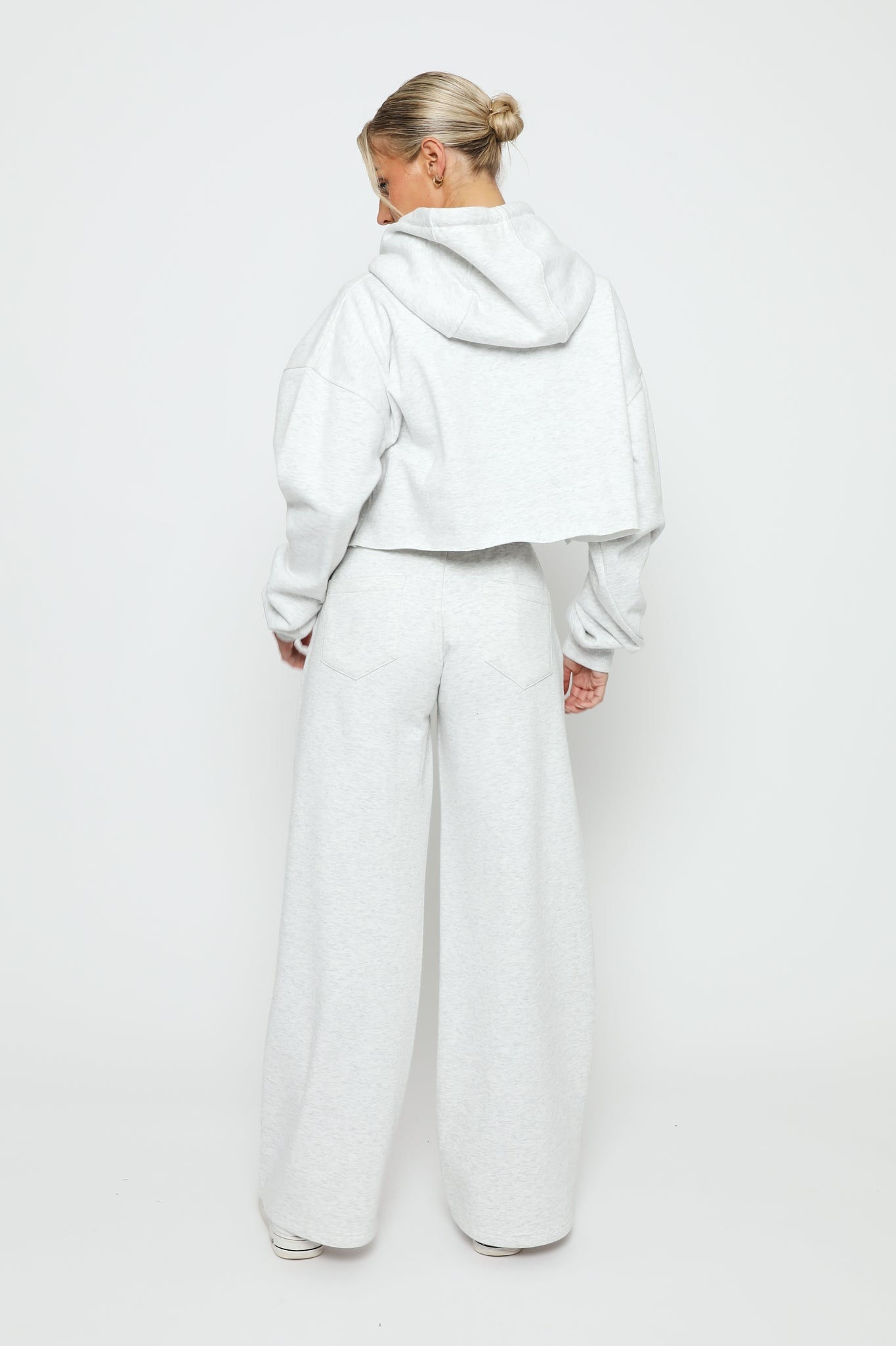 GREY MARL MOJO WIDE LEG JOGGER - JMOJO - Women's Wide Leg Joggers
