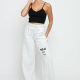 GREY MARL MOJO WIDE LEG JOGGER - JMOJO - Women's Wide Leg Joggers