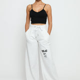 GREY MARL MOJO WIDE LEG JOGGER - JMOJO - Women's Wide Leg Joggers