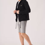 HOODED DENIM JACKET - BLACK - JMOJO - Men's Hooded Cargo Denim Jackets