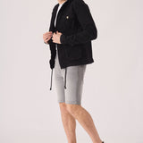 HOODED DENIM JACKET - BLACK - JMOJO - Men's Hooded Cargo Denim Jackets