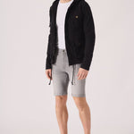 HOODED DENIM JACKET - BLACK - JMOJO - Men's Hooded Cargo Denim Jackets
