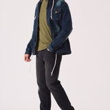 HOODED DENIM JACKET - INDIGO BLUE - JMOJO - Men's Hooded Cargo Denim Jackets