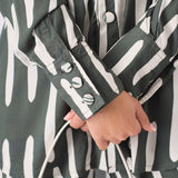 LONGLINE OVERSIZED SHIRT - GREEN - JMOJO - Women's Oversized Shirts