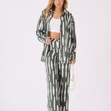 LONGLINE OVERSIZED SHIRT - GREEN - JMOJO - Women's Oversized Shirts