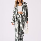 LONGLINE OVERSIZED SHIRT - GREEN - JMOJO - Women's Oversized Shirts