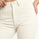 Monja High Rise Stretch Skinny Jeans - Ecru - JMOJO - Women's Skinny Jeans