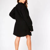 Seren Oversized Denim Shirt – Black - JMOJO - Women's Oversize Denim Shirts