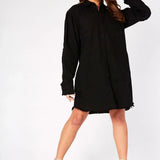 Seren Oversized Denim Shirt – Black - JMOJO - Women's Oversize Denim Shirts