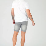 SKINNY DENIM SHORTS - GREY - JMOJO - Men's Denim Shorts