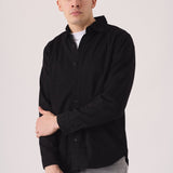 SLIM FIT DENIM SHIRT - BLACK - JMOJO - Men's Denim Shirts
