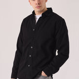 SLIM FIT DENIM SHIRT - BLACK - JMOJO - Men's Denim Shirts