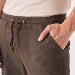 SLIM STRETCH CARGO TROUSERS - DARK BROWN - JMOJO - Men's Cargo Trouser