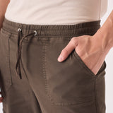 SLIM STRETCH CARGO TROUSERS - DARK BROWN - JMOJO - Men's Cargo Trouser