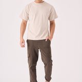 SLIM STRETCH CARGO TROUSERS - DARK BROWN - JMOJO - Men's Cargo Trouser