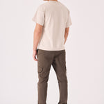 SLIM STRETCH CARGO TROUSERS - DARK BROWN - JMOJO - Men's Cargo Trouser