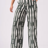 STRAIGHT RELAX FIT TROUSERS - GREEN - JMOJO - Women's Straight Leg Trousers