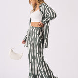 STRAIGHT RELAX FIT TROUSERS - GREEN - JMOJO - Women's Straight Leg Trousers