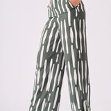 STRAIGHT RELAX FIT TROUSERS - GREEN - JMOJO - Women's Straight Leg Trousers