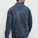 WESTERN DENIM JACKET - MID BLUE WASH - JMOJO - Men's Denim Jackets