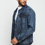 WESTERN DENIM JACKET - MID BLUE WASH - JMOJO - Men's Denim Jackets