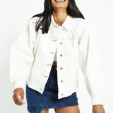 Willow Denim Trucker Jacket – White - JMOJO - Women's Denim Jackets