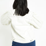 Willow Denim Trucker Jacket – White - JMOJO - Women's Denim Jackets