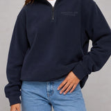 Depth Half-Zip Sweatshirt– Navy Blue