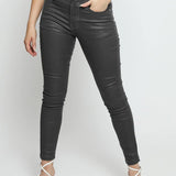 Azmira Coated Stretch Skinny Jeans - Grey