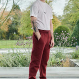TAPERED JOGGERS - Burgundy