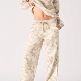 Nola Cloud Tie-Dye Wide Leg Joggers - Beige